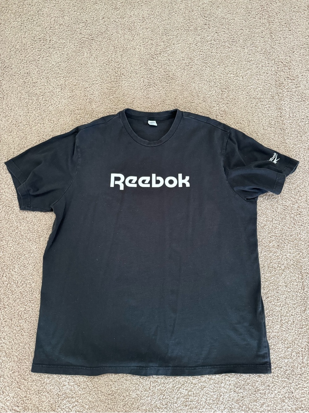 Reebok Black Short Sleeve Logo Tee